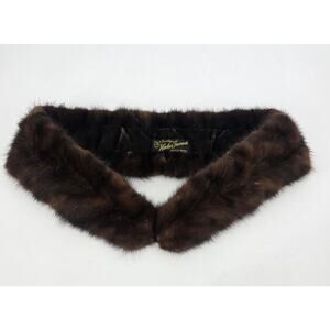 Vintage Dark Brown Mink Fur Collar Old Hollywood Quiet Luxury Timeless Chic